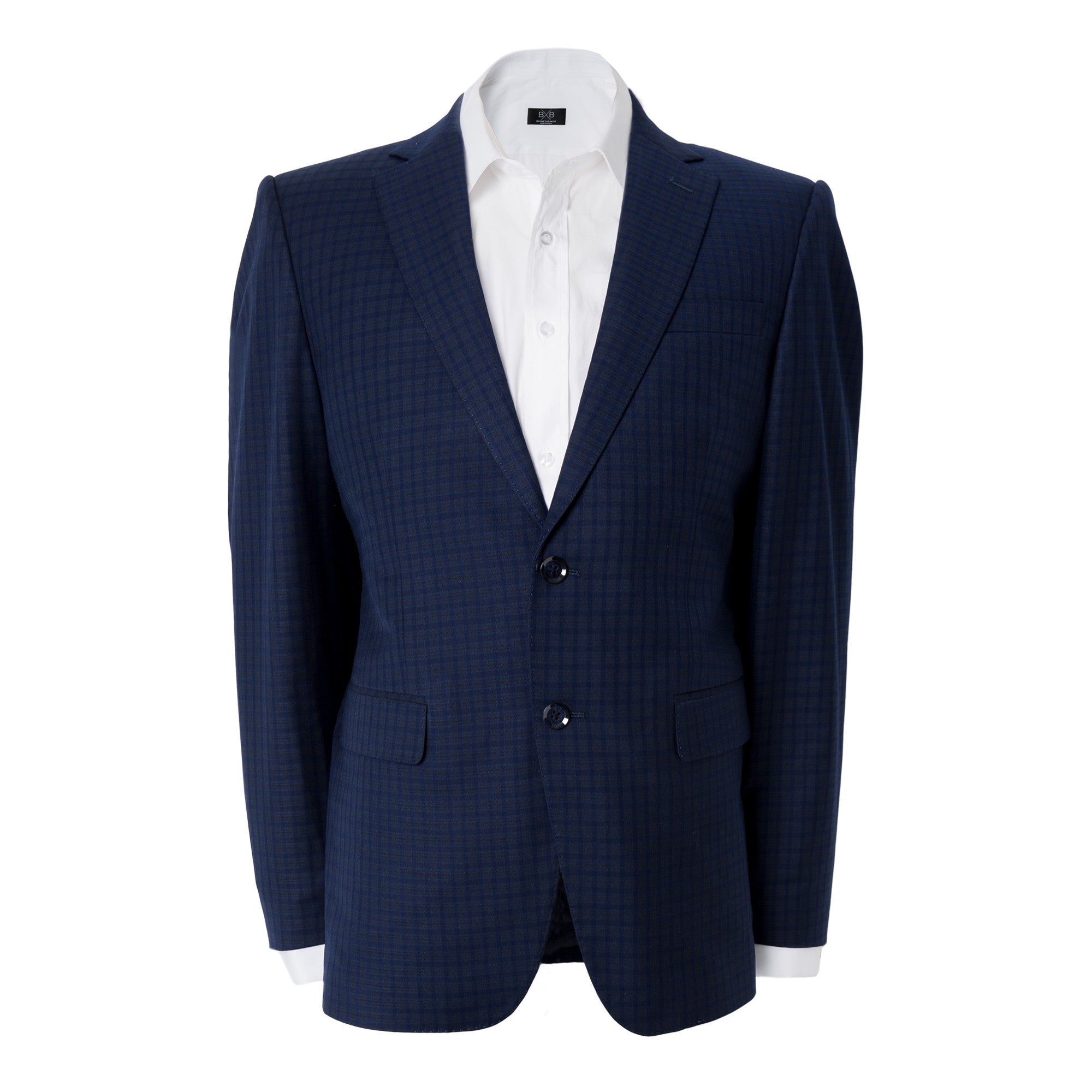 Custom Suit: Baynes Checked Blue