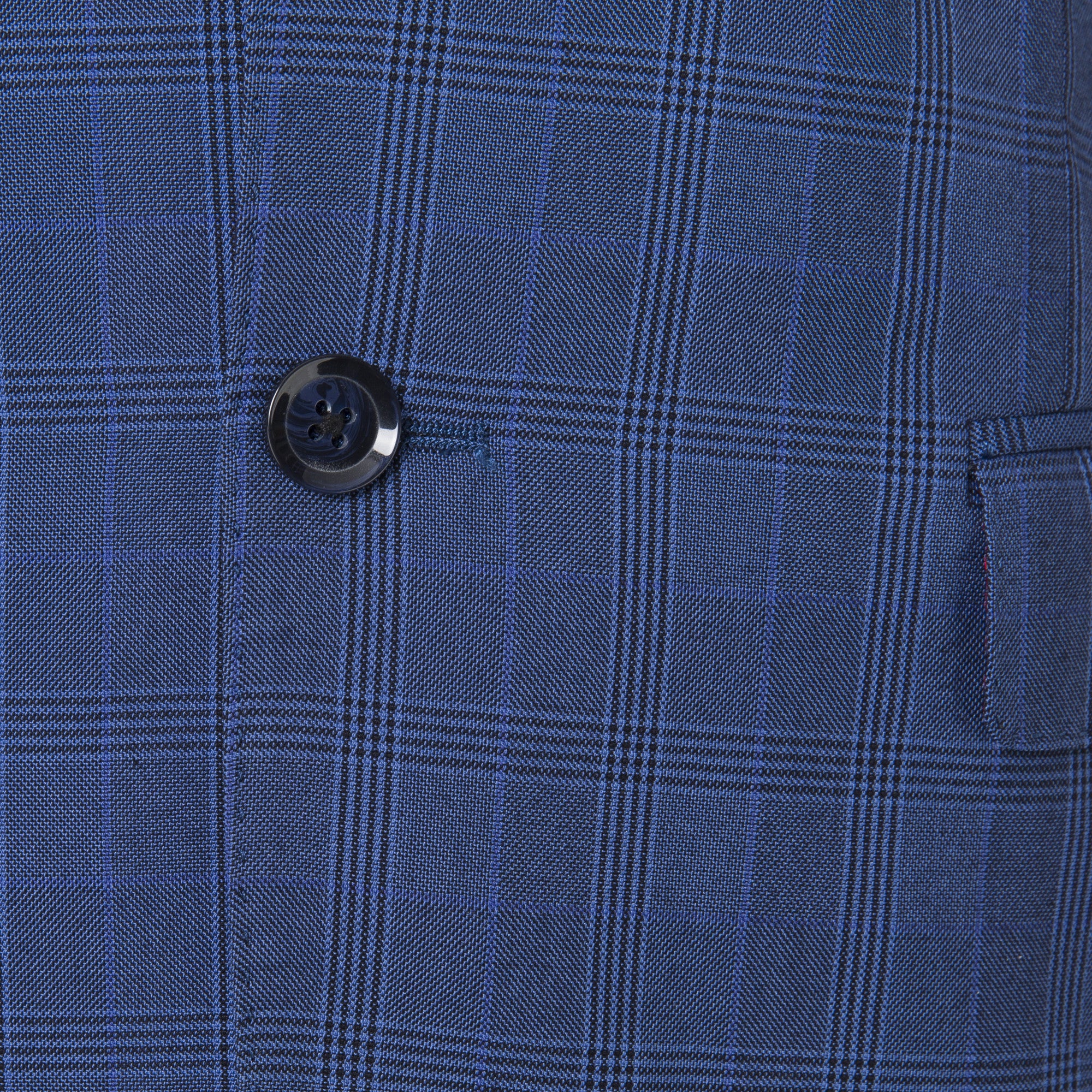 Custom Suit: Baynes Patterned Blue